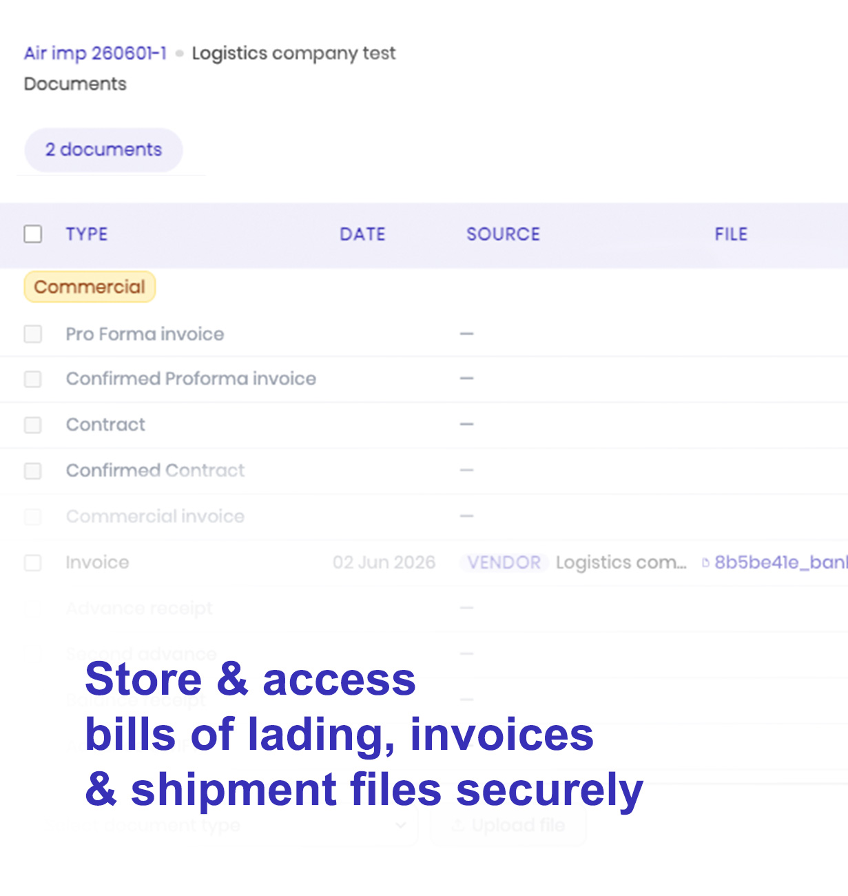 Manage Shipping Documents